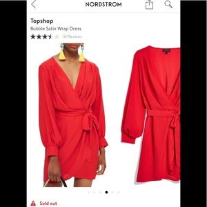 Beautiful red topshop dress